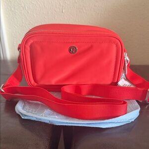 Lululemon Red Crossbody camera Bag